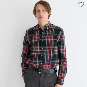 J. Crew Secret Wash Shirting Plaid Shirt NWT XS